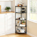 Artiss 5-Tier Kitchen Corner Shelf Rack Stand Microwave Metal Storage Shelves XFEL-KR-MEL-COR5S-49-BK