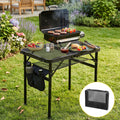 Gardeon BBQ Camp Table, 60*40*56 Portable Foldable Lightweight Grill Outdoor Metal Table 2.5kg XFEL-TABLE-MESH-60-BK