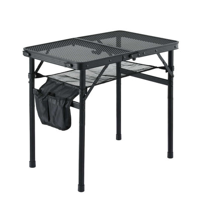 Gardeon BBQ Camp Table, 60*40*56 Portable Foldable Lightweight Grill Outdoor Metal Table 2.5kg XFEL-TABLE-MESH-60-BK