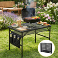 Gardeon BBQ Camp Table, 90*60*66 Portable Foldable Lightweight Grill Outdoor Metal Table 3.9kg XFEL-TABLE-MESH-90-BK