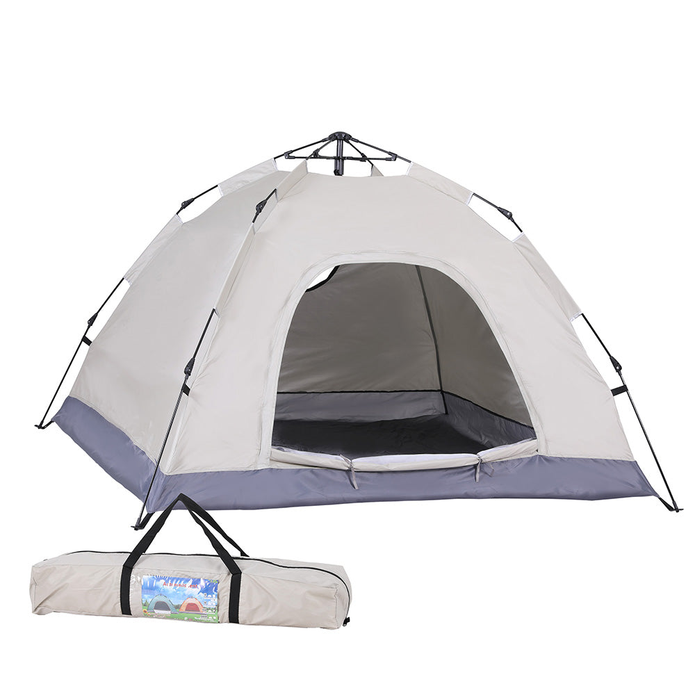 Weisshorn Camping Tent Instant Tent Pop up 2 Person Outdoor Hiking Tents Hiking Beige XFEL-TENT-210D-BE