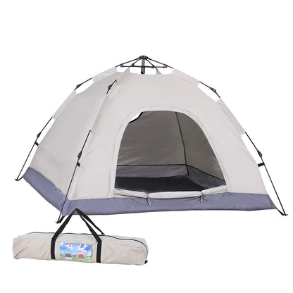 Weisshorn Camping Tent Instant Tent Pop up 2 Person Outdoor Hiking Tents Hiking Beige XFEL-TENT-210D-BE