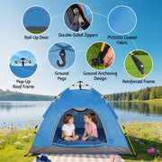 Weisshorn Camping Tent Instant Tent Pop up 2 Person Outdoor Hiking Tents Hiking Blue