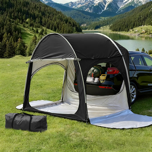 Weisshorn Camping Tent Car SUV Rear Hatchback Tents Canopy Portable Outdoor Family Black XFEL-TENT-CAR-BK