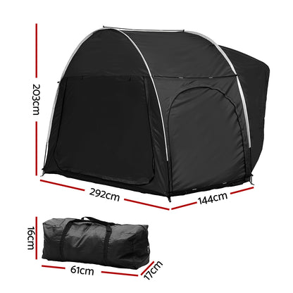 Weisshorn Camping Tent Car SUV Rear Hatchback Tents Canopy Portable Outdoor Family Black XFEL-TENT-CAR-BK