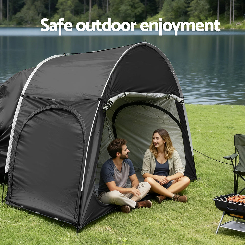 Weisshorn Camping Tent Car SUV Rear Hatchback Tents Canopy Portable Outdoor Family Black XFEL-TENT-CAR-BK