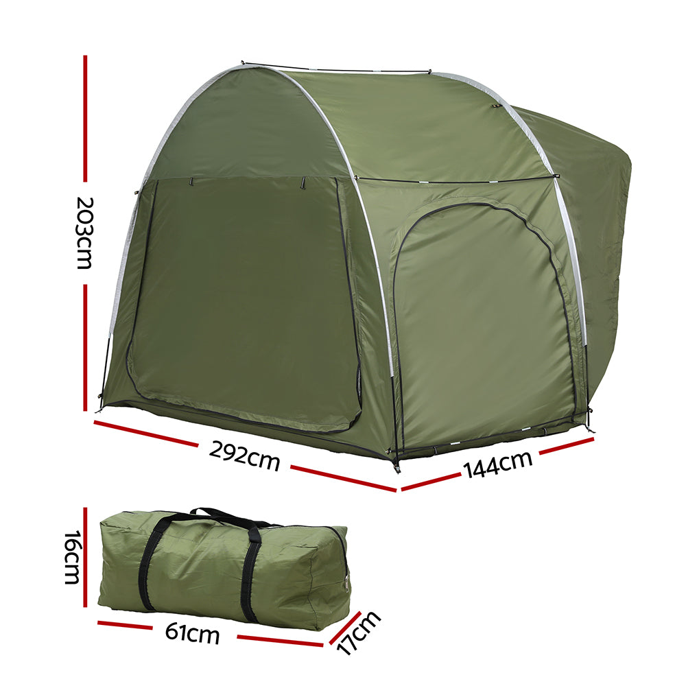 Weisshorn Camping Tent Car SUV Rear Hatchback Tents Canopy Portable Outdoor Family green XFEL-TENT-CAR-GN