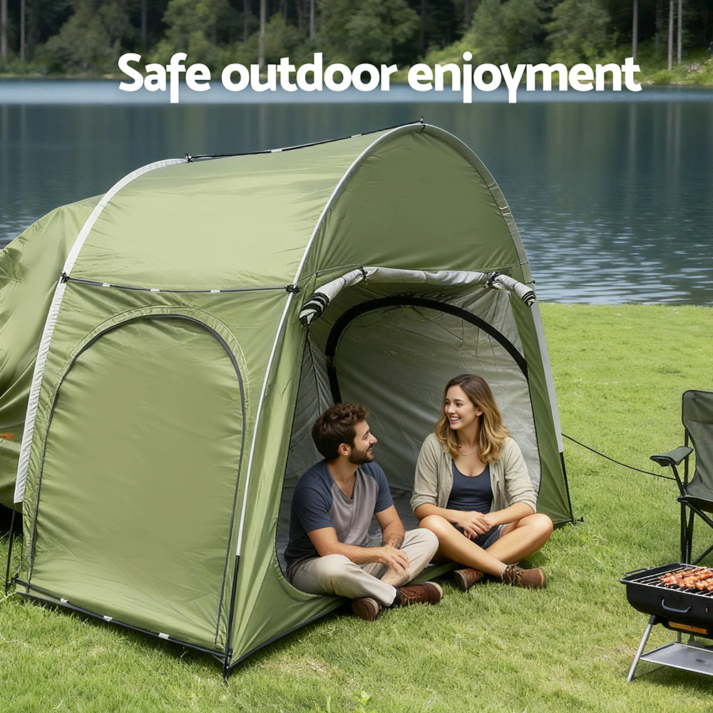 Weisshorn Camping Tent Car SUV Rear Hatchback Tents Canopy Portable Outdoor Family green XFEL-TENT-CAR-GN