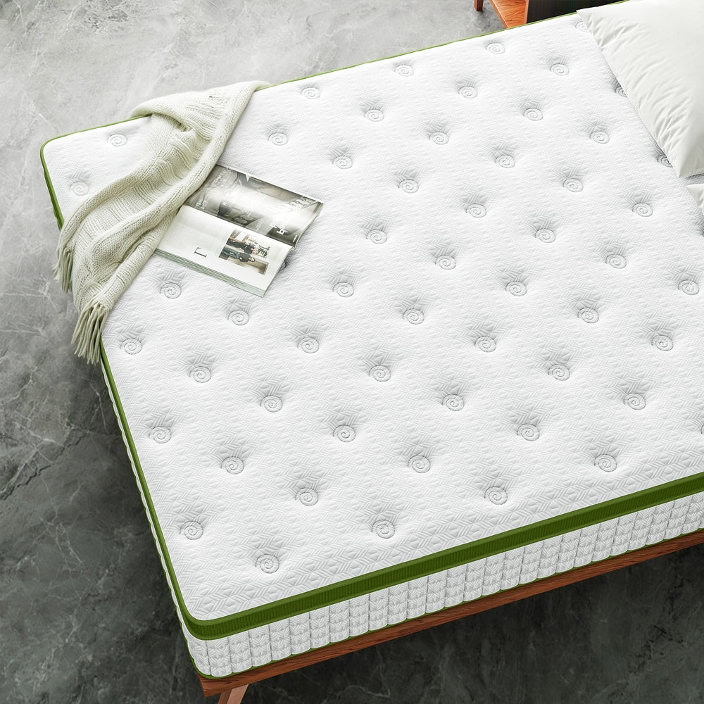 BedStory Queen 30cm Hybrid Mattress Cooling Gel Memory Foam 5 Zone Pocket Spring Bed Temperature Regulating XFGH-MA-D-PC-30-Q-WH