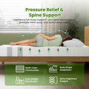 20cm Single Reversible Gel Memory Foam Mattress BedStory Medium Soft & Firm XFGH-MA-G-MF-20-S-WH
