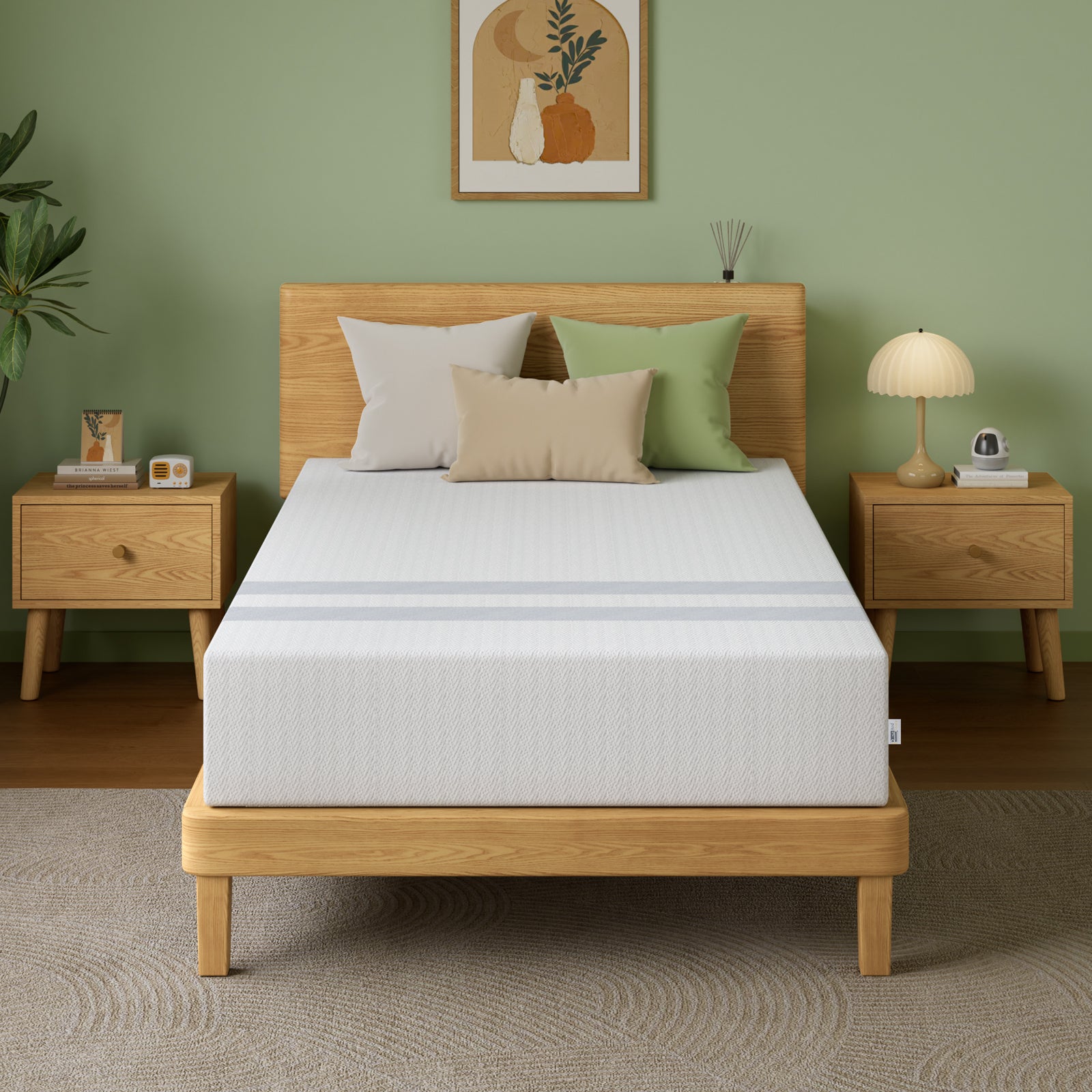 25cm King Single Reversible Gel Memory Foam Mattress BedStory Medium & Firm XFGH-MA-H-MF-25-KS-WH