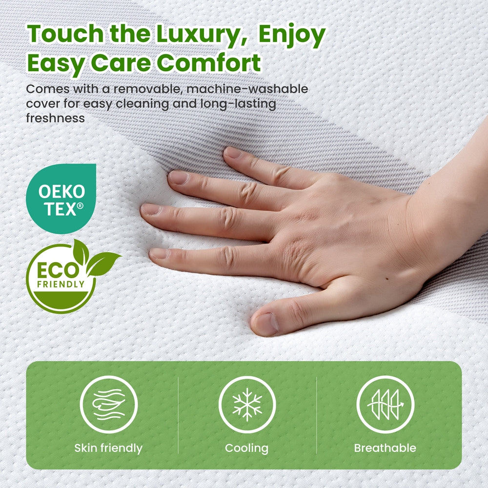 25cm Single Reversible Gel Memory Foam Mattress BedStory Medium & Firm XFGH-MA-H-MF-25-S-WH