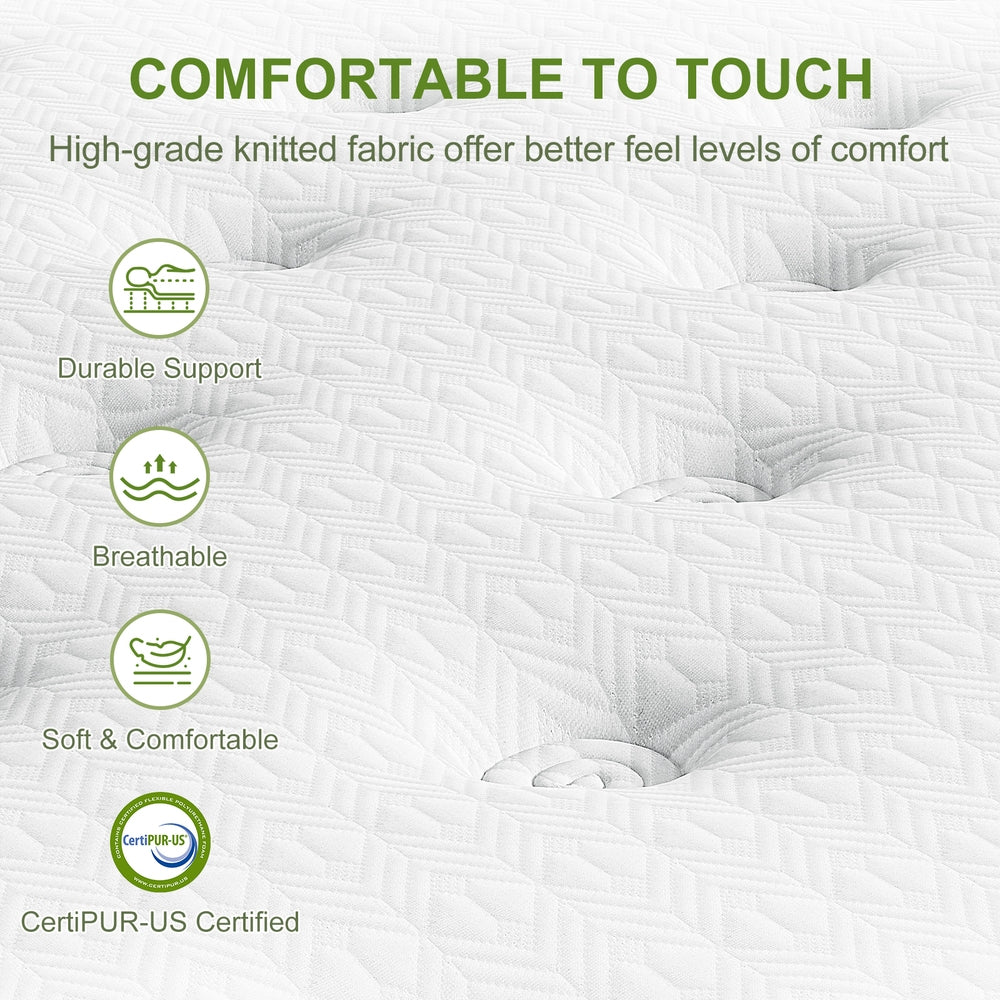 BedStory 34cm Single Latex Hybrid Mattress Medium Firm - 5 Zone Pocket Spring Bed for Pressure Relief Motion XFGH-MA-I-PC-34-S-GY