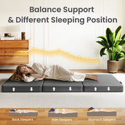 10cm Small Single BedStory 3-Fold Mattress Folding Foam Bed Washable Cover, 180x70cm XFGH-MA-K-FD-10-SS-GY
