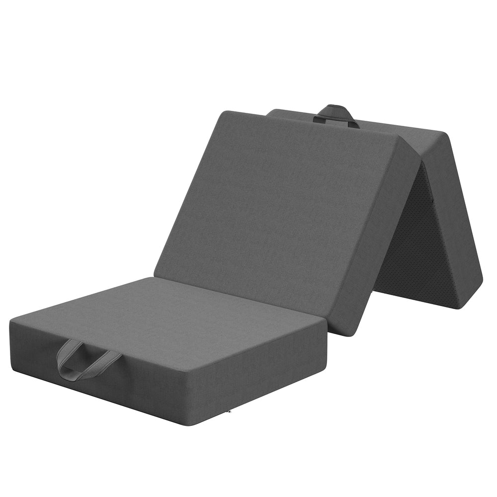 15cm Small Single BedStory 3-Fold Mattress Folding Foam Bed Washable Cover, 180x70cm XFGH-MA-L-FD-15-SS-GY