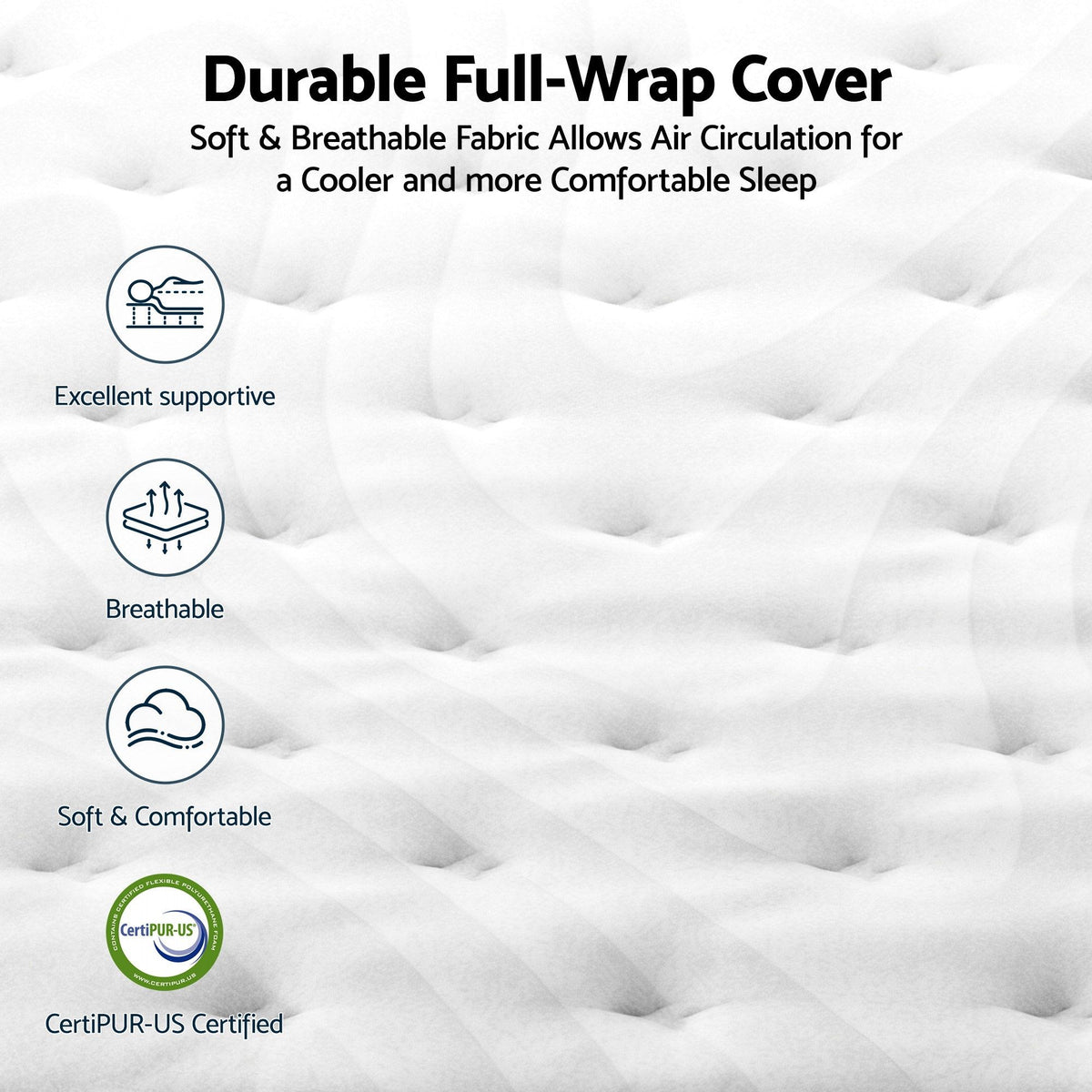 RoomSense King Single Mattress , 30cm Medium Firm Hybrid Mattress with Latex Lumbar Support for Back Pain Relief , Pocket Spring Mattress King Single Size in a Box