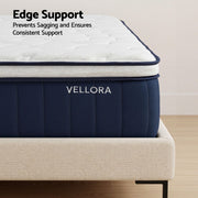 RoomSense Queen Mattress , 30cm Medium Firm Hybrid Mattress with Latex Lumbar Support for Back Pain Relief , Pocket Spring Mattress Queen Size in a Box