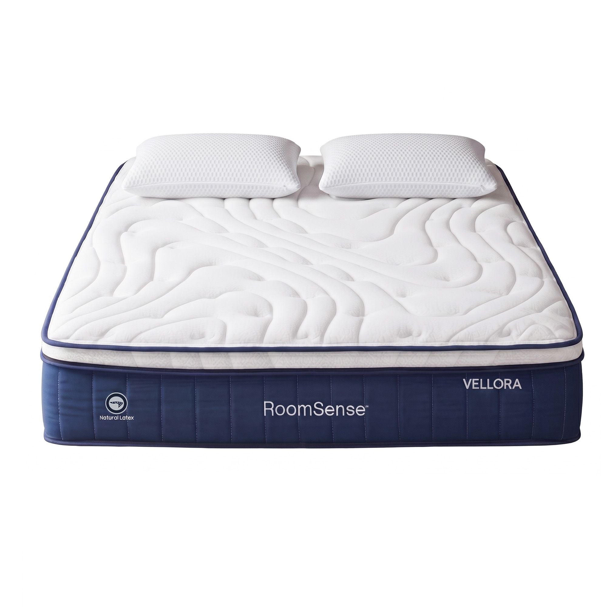 RoomSense Queen 30cm Medium Firm Latex Mattress, 2 Gel Cooling Pillows