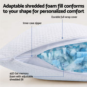 RoomSense Queen 30cm Medium Firm Latex Mattress, 2 Gel Cooling Pillows