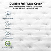 RoomSense Queen 30cm Medium Firm Latex Mattress, 2 Gel Cooling Pillows