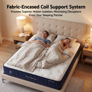 RoomSense Double Mattress, 26cm Orthopedic Firm Mattress for Back Pain Relief, Pocket Spring Hybrid Mattress Double Size for Home & Rental