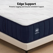 RoomSense Double Mattress, 26cm Orthopedic Firm Mattress for Back Pain Relief, Pocket Spring Hybrid Mattress Double Size for Home & Rental