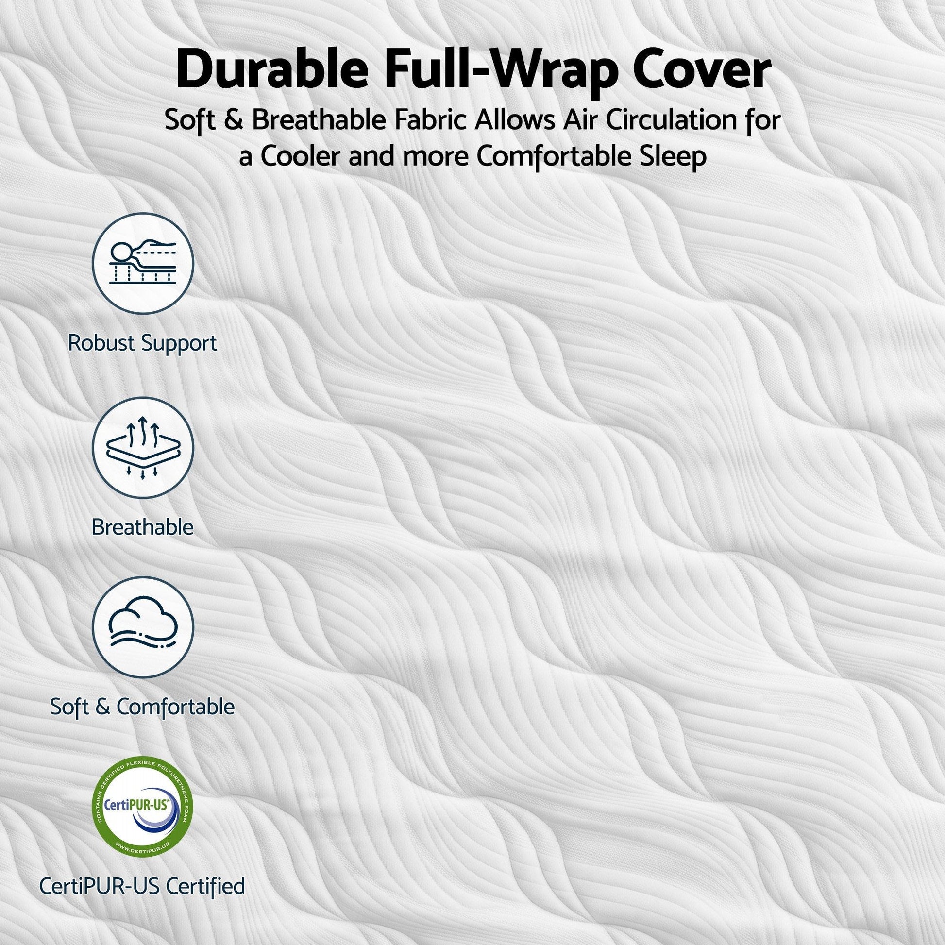 RoomSense King Single Mattress, 26cm Orthopedic Firm Mattress for Back Pain Relief, Pocket Spring Hybrid XFKF-MA-1772-26-KS