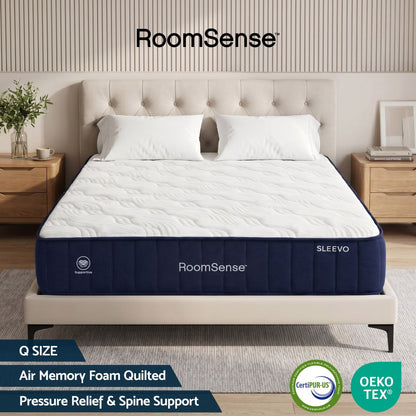 RoomSense Queen Mattress, 26cm Orthopedic Firm Mattress for Back Pain Relief, Pocket Spring Hybrid Mattress XFKF-MA-1772-26-Q