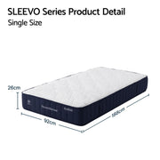 RoomSense Single Mattress, 26cm Orthopedic Firm Mattress for Back Pain Relief, Pocket Spring Hybrid Mattress XFKF-MA-1772-26-S