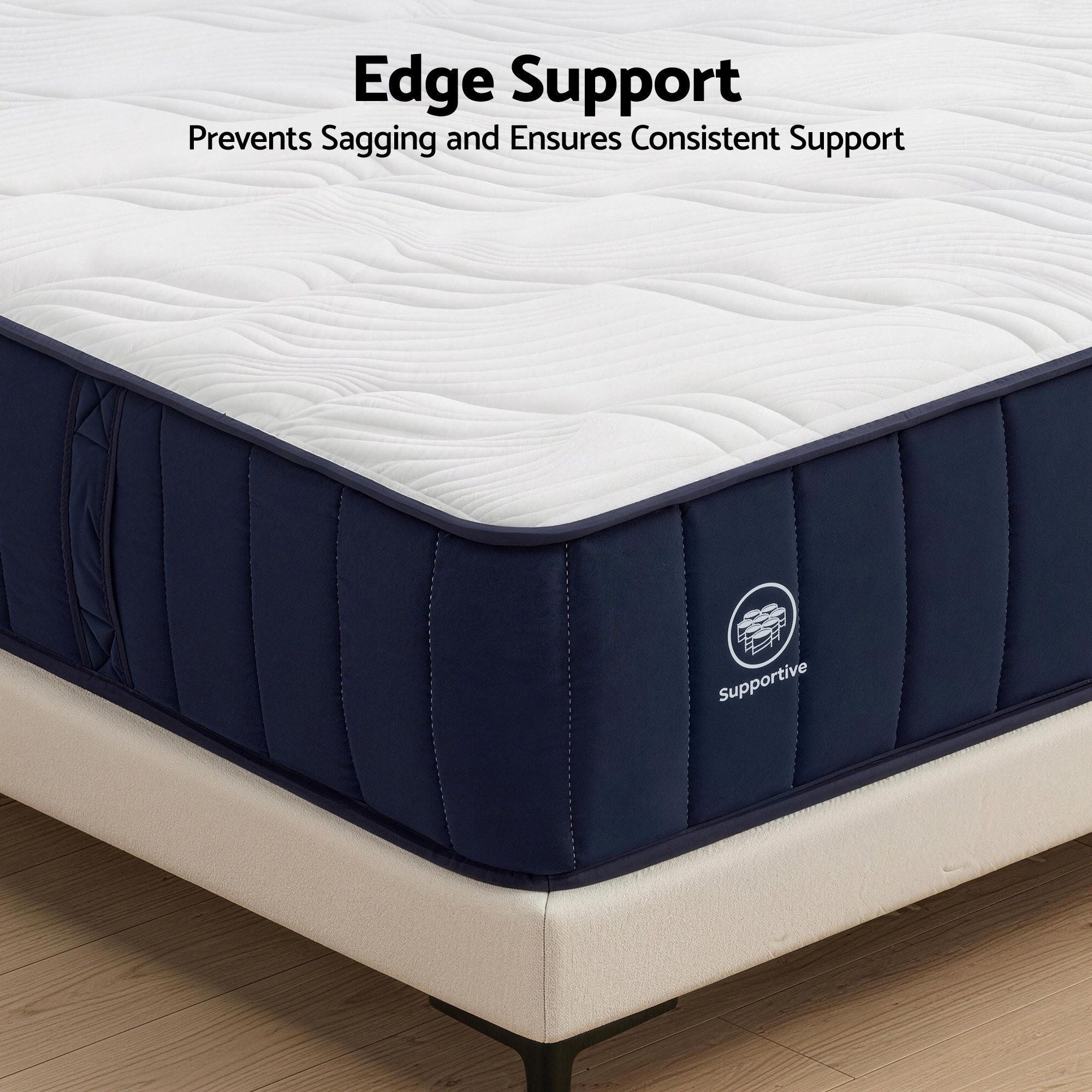 RoomSense Single Mattress, 26cm Orthopedic Firm Mattress for Back Pain Relief, Pocket Spring Hybrid Mattress XFKF-MA-1772-26-S
