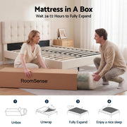 RoomSense Single Mattress, 26cm Orthopedic Firm Mattress for Back Pain Relief, Pocket Spring Hybrid Mattress XFKF-MA-1772-26-S