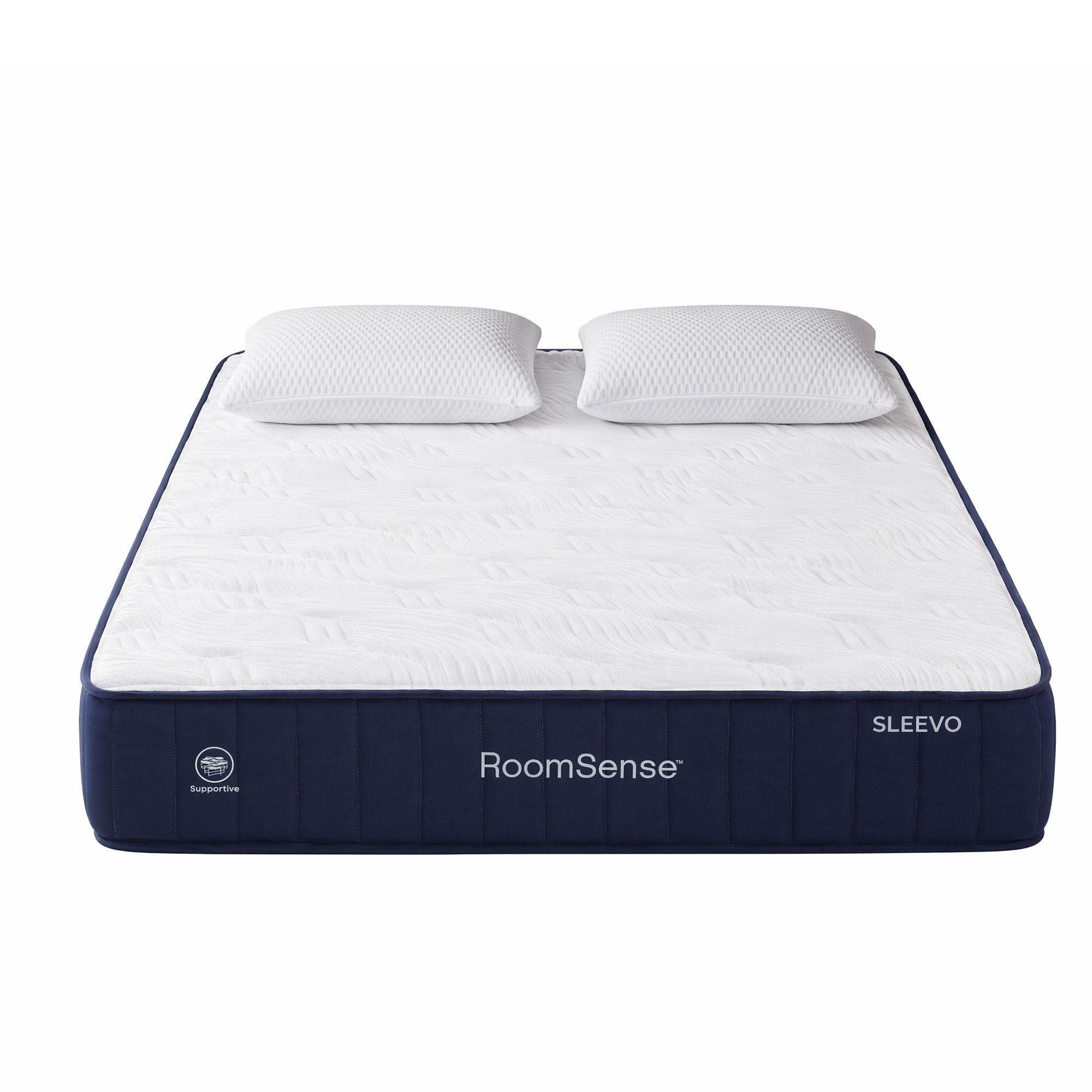 RoomSense Queen 30cm Medium Firm Latex Mattress Bundle with 2 Pillows