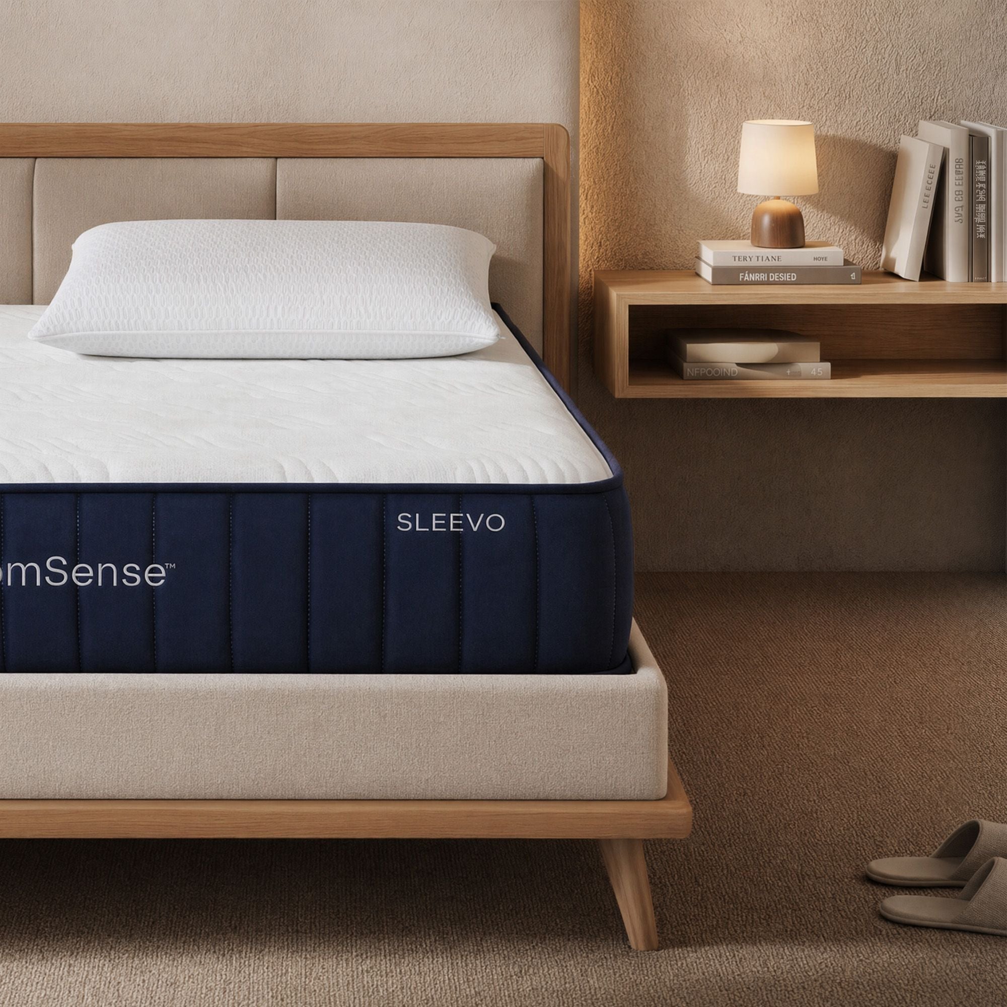 RoomSense Queen 30cm Medium Firm Latex Mattress Bundle with 2 Pillows