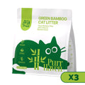 PurrHaven Bamboo Clumping Cat & Kitty Litter, 7.5kg (3 Pack),Dust Free,Natural Flusable,Easy to Clean,Odour XFPH-CL-BM-3GR