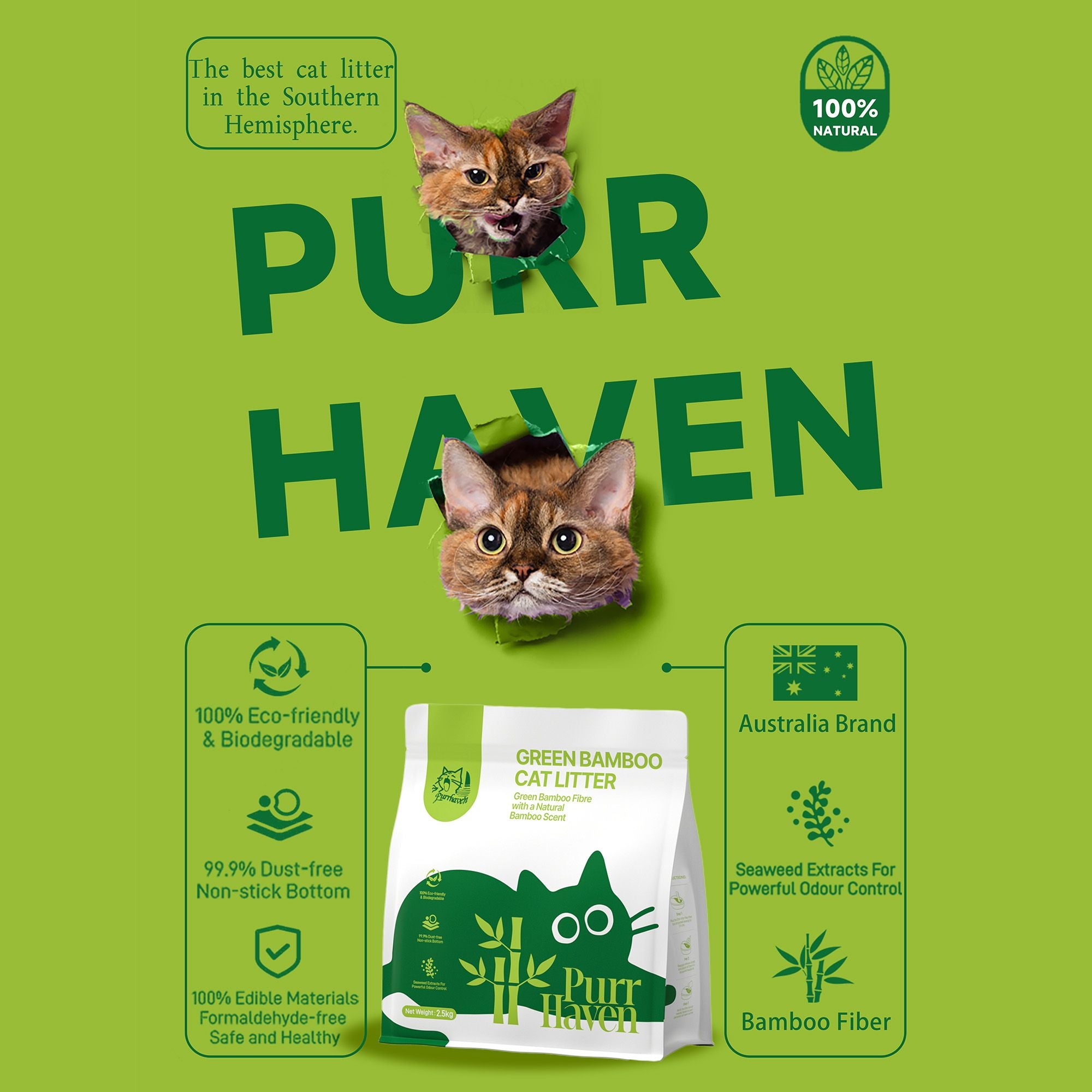 PurrHaven Tapioca Clumping Cat & Kitty Litter, 7.5kg (3 Pack),Dust Free,Easy to Clean,Odour Neutraliser,Rapid XFPH-CL-TP-3MIX