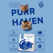 PurrHaven Tapioca Clumping Cat & Kitty Litter, 7.5kg (3 Pack),Dust Free,Easy to Clean,Odour Neutraliser,Rapid XFPH-CL-TP-3MIX
