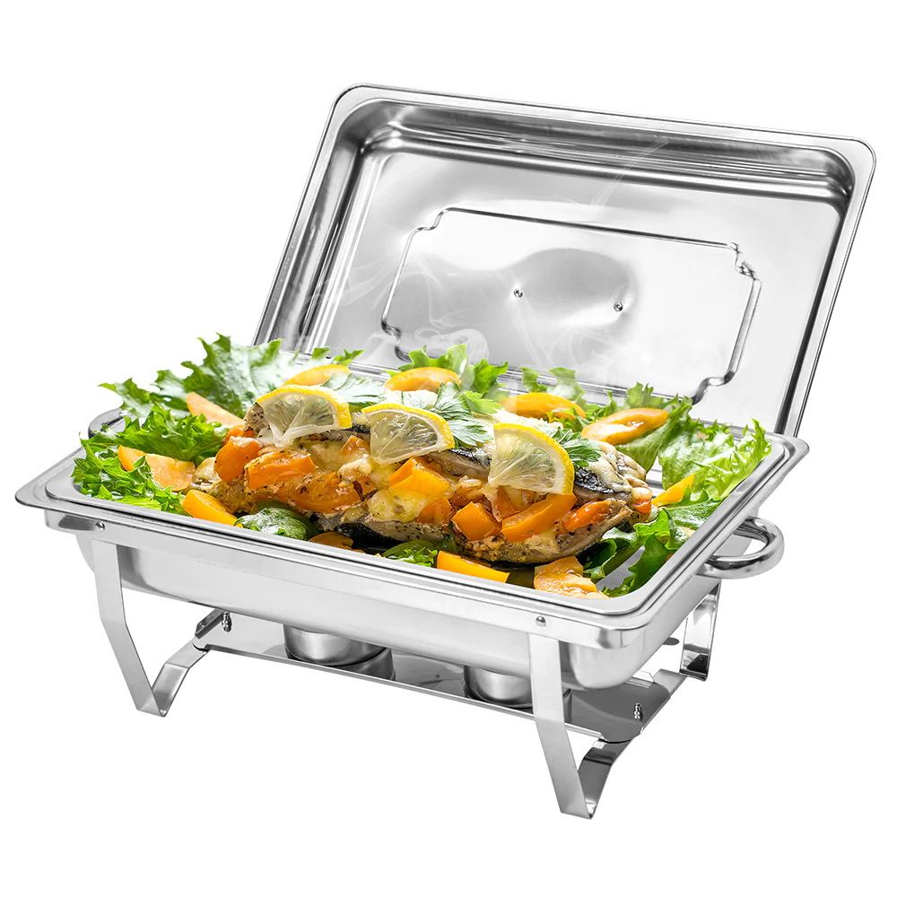 Alston 9L Chafing Dish Set, Premium 410 Stainless Steel Buffet Warmer, Bain Marie Food Server with Fuel XFYA-BW-1T