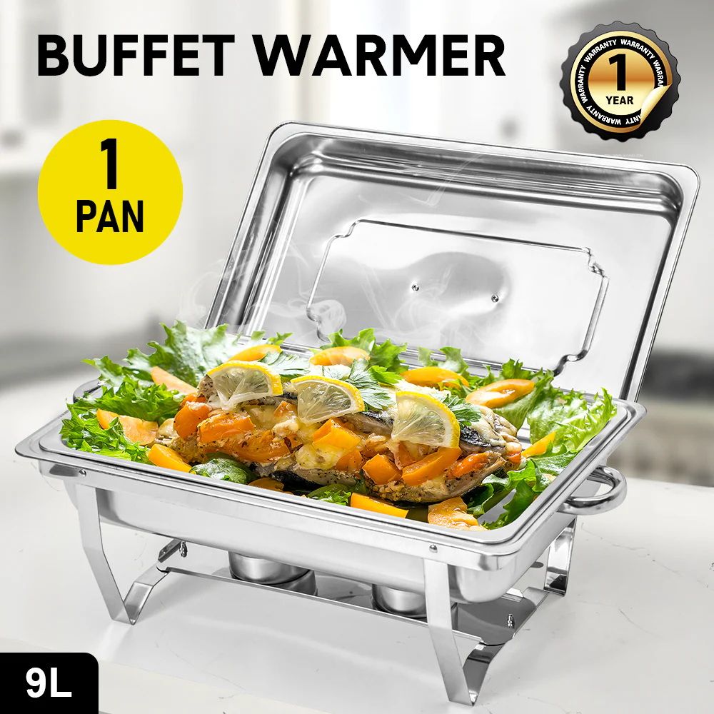 Alston 9L Chafing Dish Set, Premium 410 Stainless Steel Buffet Warmer, Bain Marie Food Server with Fuel XFYA-BW-1T