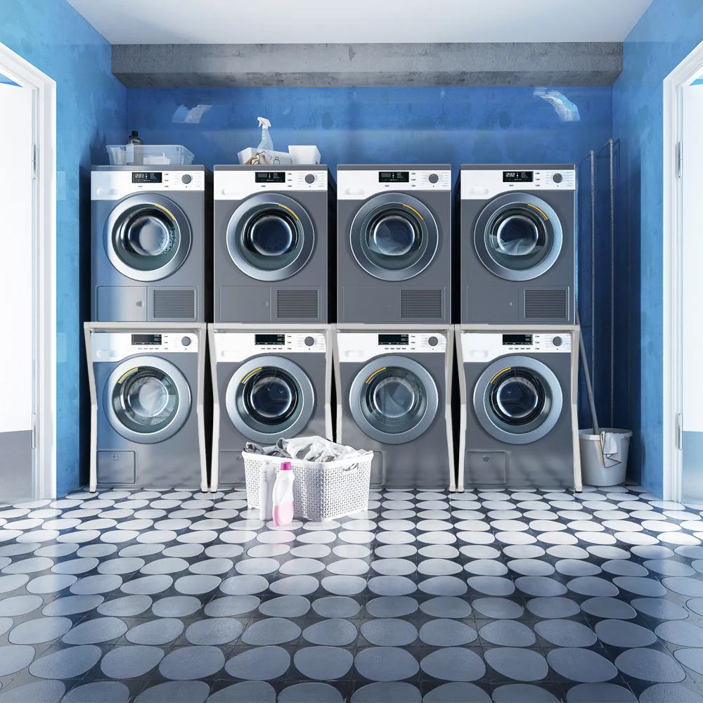 Dryer Stand Over Front Loading Washing Machine, 100kg Heavy Duty Steel Stacking Kit, 102x67x60cm Space Saving XFYA-DS-WH