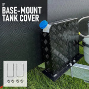 Alpen Outdoor Base 2mm Aluminum Diesel Heater Fuel Tank Cover, Heavy Duty Protective Guard for 10L 15L Tanks, XFYA-TC-L-BK