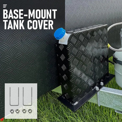 Alpen Outdoor Base 2mm Aluminum Diesel Heater Fuel Tank Cover, Heavy Duty Protective Guard for 10L 15L Tanks, XFYA-TC-L-BK
