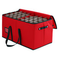 Jingle Jollys Christmas Baubles Storage Box 128 Slots Decor Ornaments Container XM-BAUBLES-BAG-128SLOT-RD