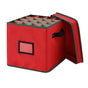 Jingle Jollys Christmas Baubles Storage Box 64 Dividers Xmas Ornaments Container XM-BAUBLES-BAG-RD