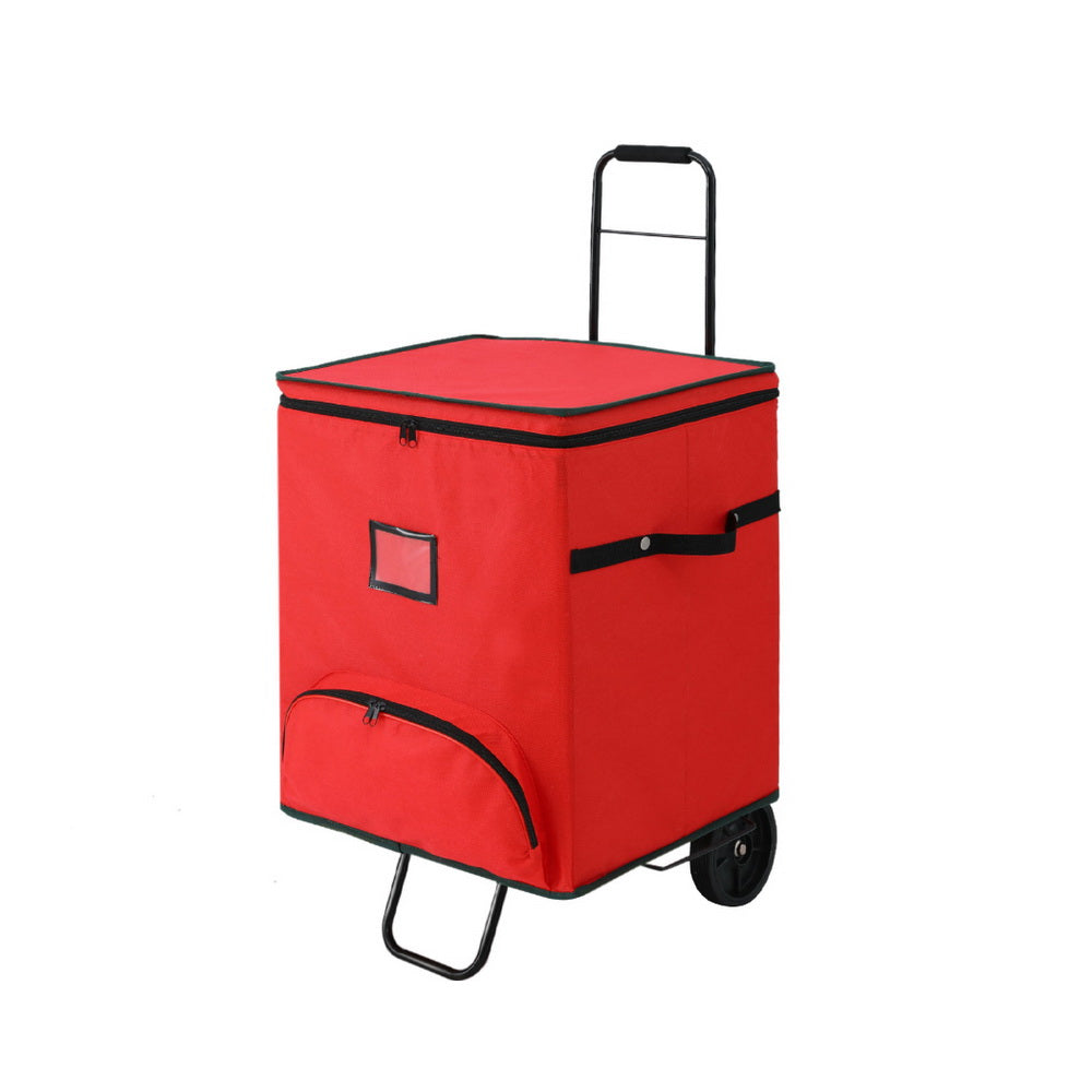 Jingle Jollys Christmas Baubles Storage Cart Roller 125 Dividers XM-BAUBLES-BAG-RD-ROLLER
