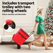 Jingle Jollys Christmas Baubles Storage Cart Roller 125 Dividers XM-BAUBLES-BAG-RD-ROLLER