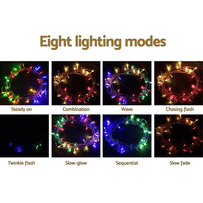 32M Christmas Lights Icicle Light 960 LED Multi-coloured Jingle Jollys XM-LED-960-IC-MC-40M-SLA