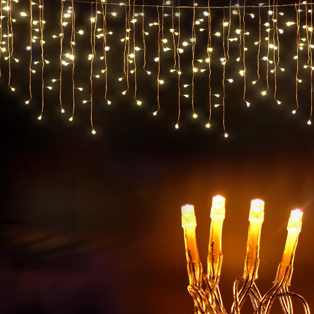 32M Christmas Lights Icicle Light 960 LED Warm White Jingle Jollys XM-LED-960-IC-WW-40M-SLA