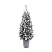 Jingle Jollys Christmas Tree 1.2M Potted Snowy Xmas Tree XM-TR-4FT-GS-LED-POT