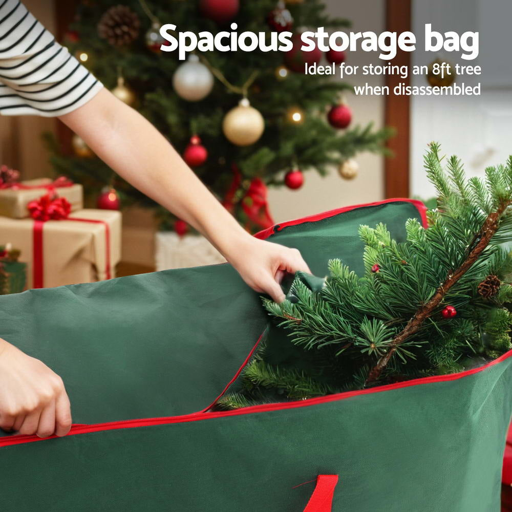 Jingle Jollys Christmas Tree Storage Bag Fits Up to 8ft Tree Xmas Bag Green XM-TR-7FT-BAG-GR