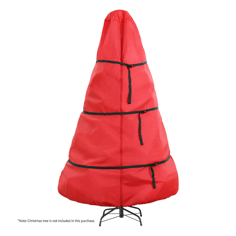 Jingle Jollys Christmas Tree Storage Bag Fits Up to 8ft Tree Xmas Bag Zipper Red XM-TR-8FT-BAG-RD